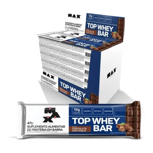 barrinha de proteína max titanium top whey bar