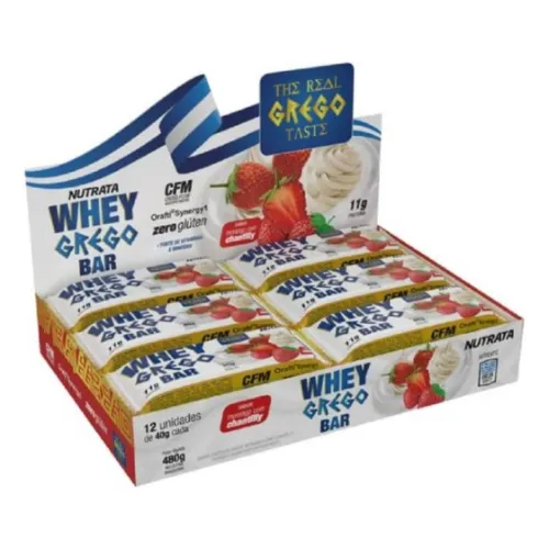 barrinha de proteína whey grego bar naturata