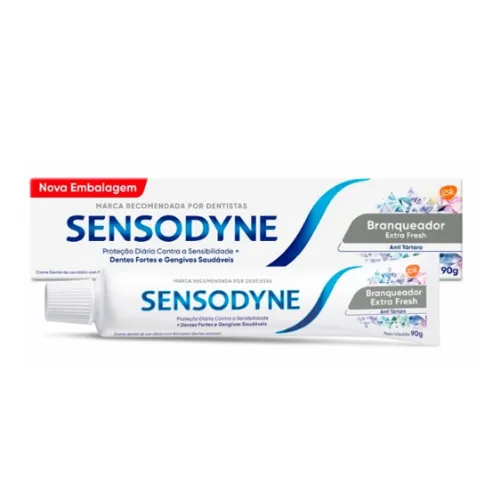 creme dental clareador Sensodyne Branqueador Extra Fresh