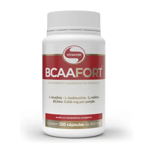 BCAA vitafor com embalagem pequena e branca